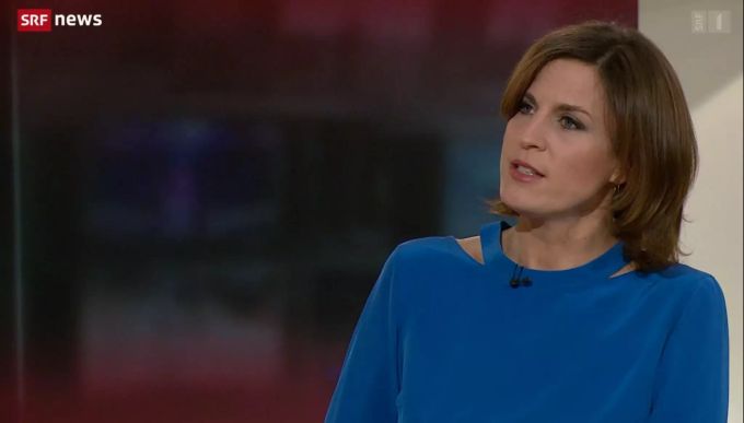 Cornelia Boesch in der gestrigen Ausgabe der «Tagesschau». Die Moderatorin sagte, ein möglicher Beizen-Lockdown werde sie nicht von den Skipisten fernhalten. Cornelia Boesch Tagesschau
