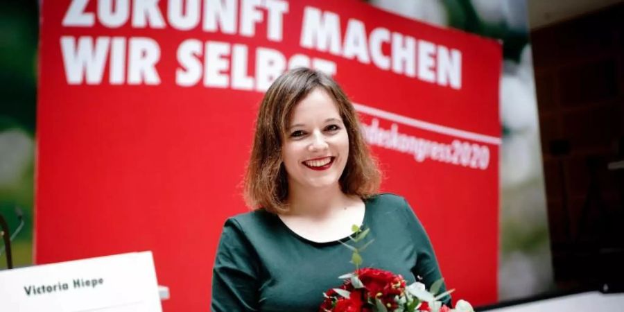 Die neue Juso-Bundesvorsitzende Jessica Rosenthal. Foto: Kay Nietfeld/dpa