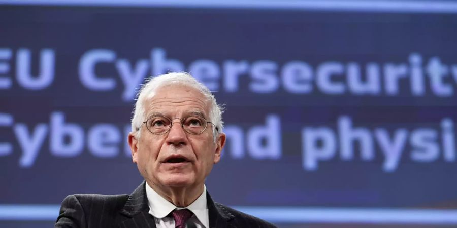 Der Aussenbeauftragte der EU, Josep Borrell, ist angesichts der Ausschreitungen in Washington besorgt. Foto: Kenzo Tribouillard/AFP Pool/AP/dpa