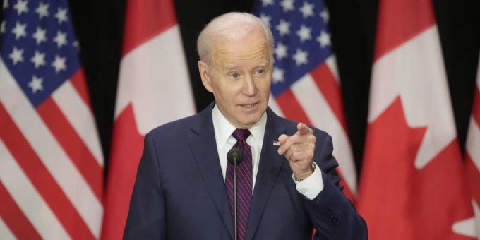 US-Präsident Joe Biden zeigt sich bei seinem Besuch in Kanada gegenüber der Bankenkrise beschwichtigend. Joe Biden Keine Bankenkrise
