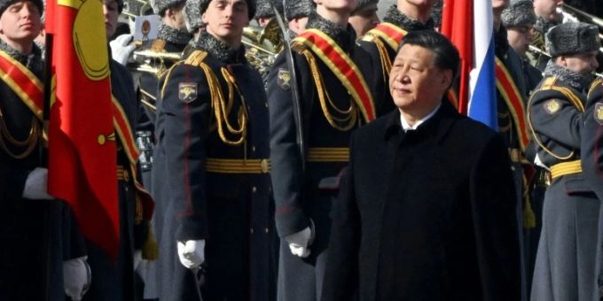 Xi bei Ankunft in Moskau Xi bei Ankunft in Moskau