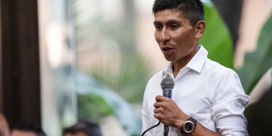 Trat in seiner Heimat vor die Presse: Nairo Quintana.