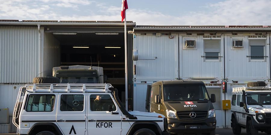 Schweizer Armeangehörige im Oktober 2019 im KFOR-Camp in Novo Selo südlich von Mitrovica. (Archivbild)