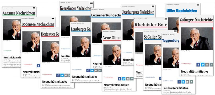 Regiomedia Neutralitätsinitiative Christoph Blocher