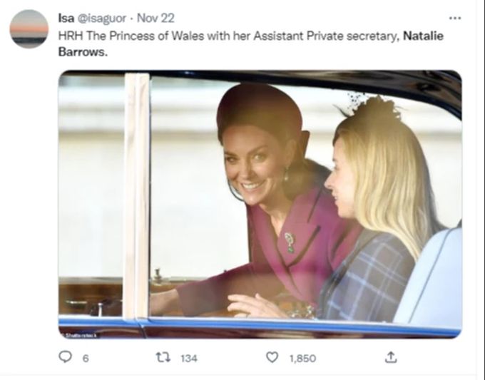 Kate und ihre rechte Hand Natalie Barrows. Kate Middleton