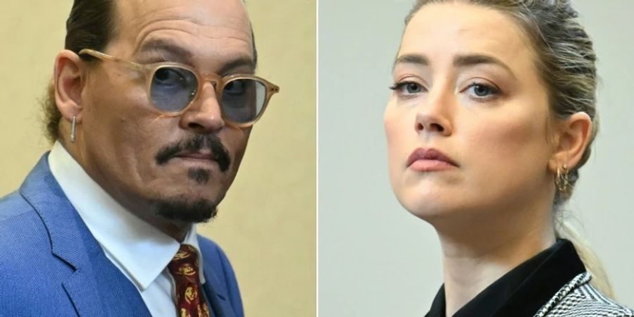 Johnny Depp und Amber Heard vor Gericht.