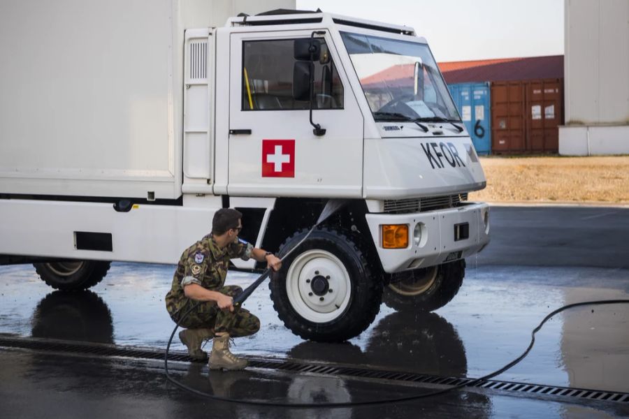 Im Kosovo sind derzeit 195 Schweizer Armeeangehörige stationiert.