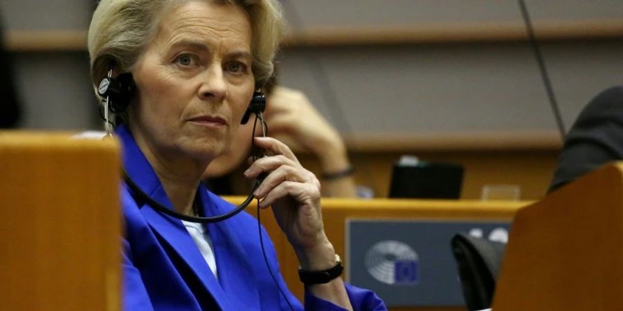 Von der Leyen bei Sitzung des EU-Parlaments