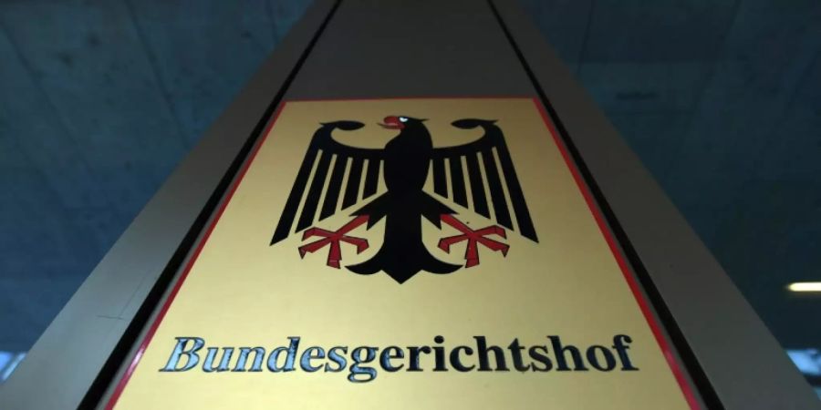 Hinweisschild am Bundesgerichtshof