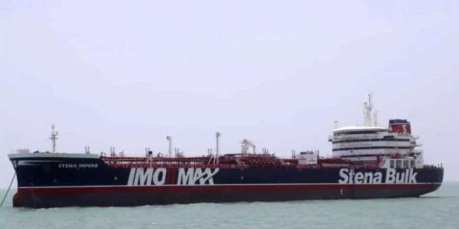 Der britische Öltanker «Stena Impero» liegt im Hafen von Bandar Abbas im Iran. Foto: Tasnim News Agency