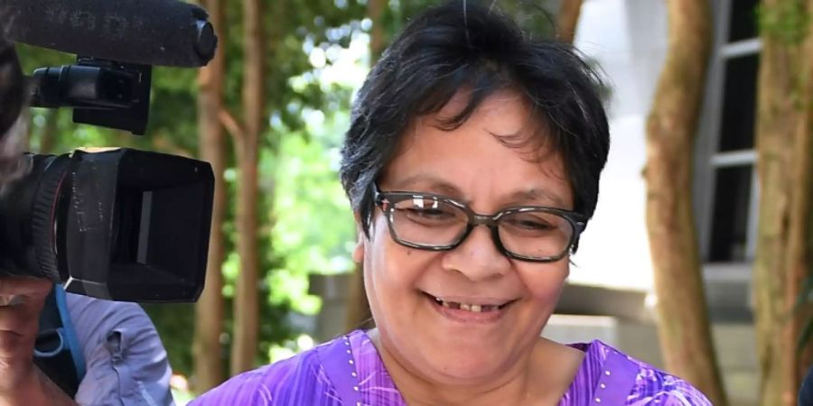Maria Elvira Pinto Exposto nach ihrem Freispruch