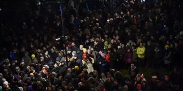 Ungarn Demonstranten