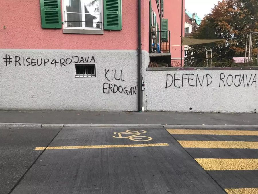 Besonders viele Schmierereien finden sich an der Schwarzenburgstrasse in Bern.