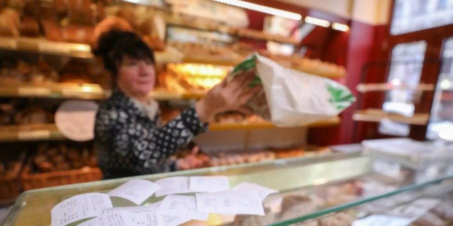 Kassenbons in Leipziger Bäckerei