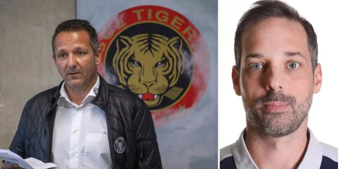 Marc Eichmann (r.) wird Sportchef bei den SCL Tigers. SCL Tigers