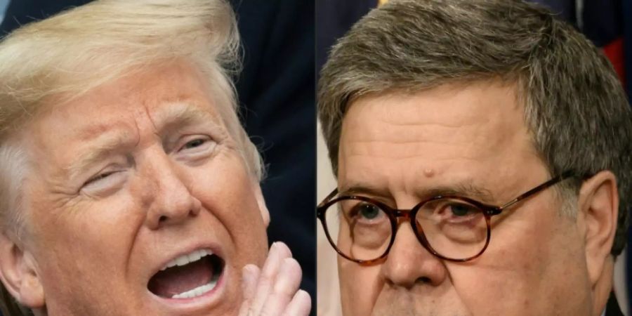 Trump und Barr (r.)