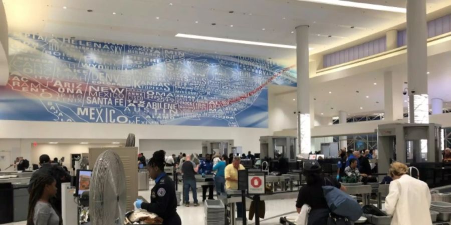 Sicherheitskontrolle am Flughafen von Baltimore