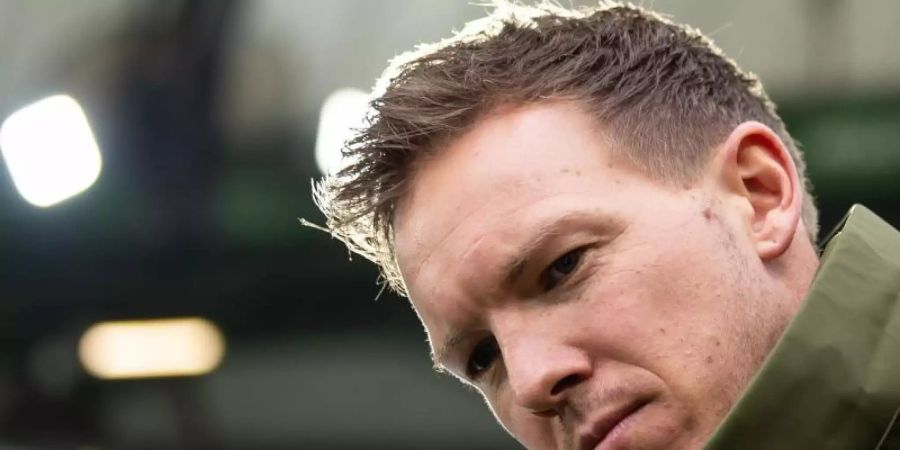 Leipzig-Trainer Julian Nagelsmann will nicht mehr von der Meisterschaft reden. Foto: Swen Pförtner/dpa