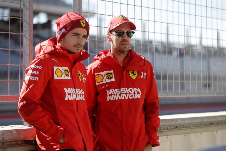 Leclerc Vettel Ferrari