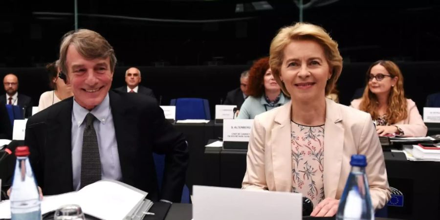 EU-Parlamentspräsident David Sassoli und Ursula von der Leyen