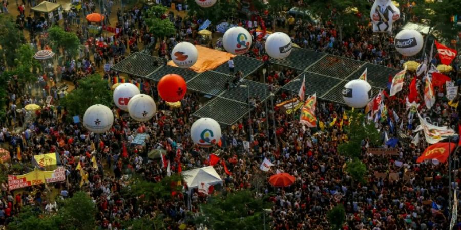 Demonstranten in São Paulo
