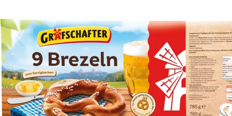 Lidl ruft das Produkt «Grafschafter 9 Brezeln zum Fertigbacken, 785 g» zurück. Foto: obs/LIDL