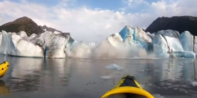 Gletscher Alaska Abbruch Kajak