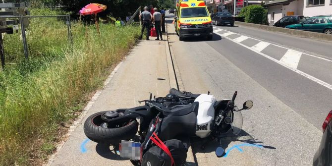 Campocologno: Selbstunfall mit Motorrad