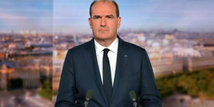 Premierminister Jean Castex im Sender TF1. Premierminister Jean Castex im Sender TF1.
