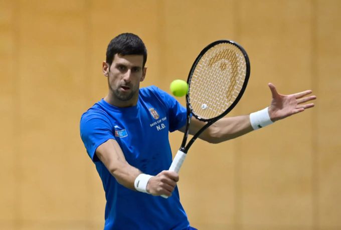 Novak Djokovic spielt für Serbien am Davis Cup. Davis Cup
