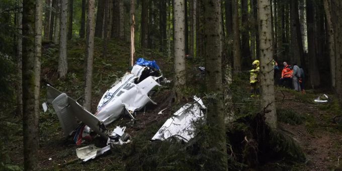 Flugzeugabsturz in Norwegen (Symbolbild). Flugzeugabsturz