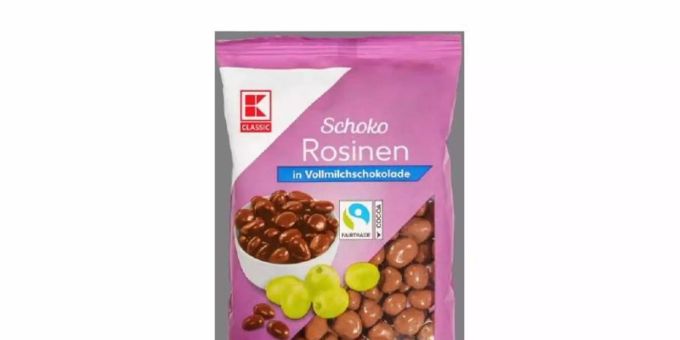 Der Hersteller Encinger SK hat das Produkt Schoko Rosinen in Vollmilchschokolade 200 g mit dem Mindesthaltbarkeitsdatum 23. Juli 2022 zurückgerufen. Foto: lebensmittelwarnung.de/dpa-infocom Der Hersteller Encinger SK hat das Produkt Schoko Rosinen in Vollmilchschokolade 200 g mit dem Mindesthaltbarkeitsdatum 23. Juli 2022 zurückgerufen. Foto: lebensmittelwarnung.de/dpa-infocom