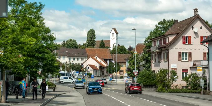 Hauptstrasse in Frick Unterdorf. Hauptstrasse in Frick Unterdorf.