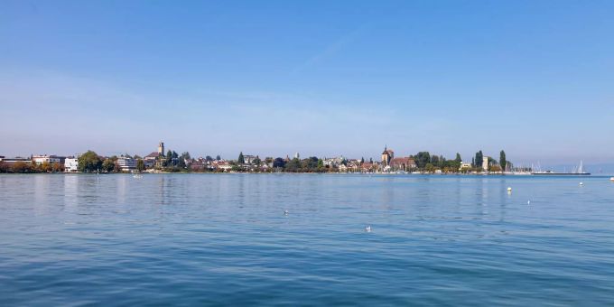 Aussicht auf den Bodensee und Arbon. Aussicht auf den Bodensee und Arbon.
