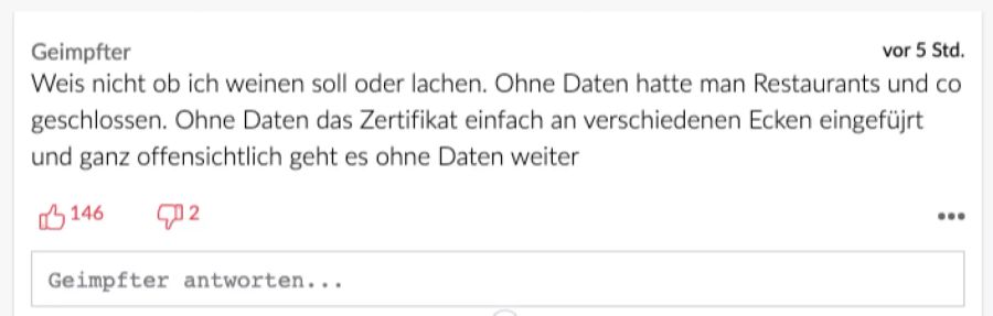 Ein geimpfter Leser beklagt sich über die fehlenden Daten des Bundes. Ohne Daten habe der Bundesrat jeweils Massnahmen beschlossen. Nun gehe es so weiter.