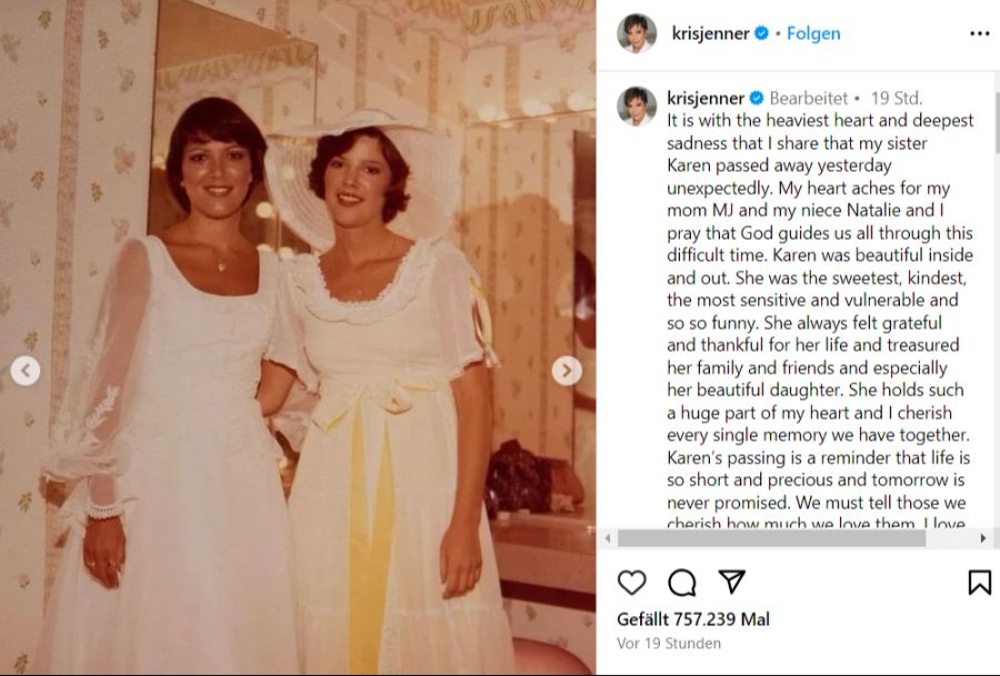 kris jenner schwester tot