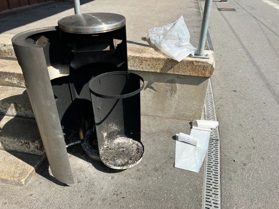 Abfalleimer in Netstal