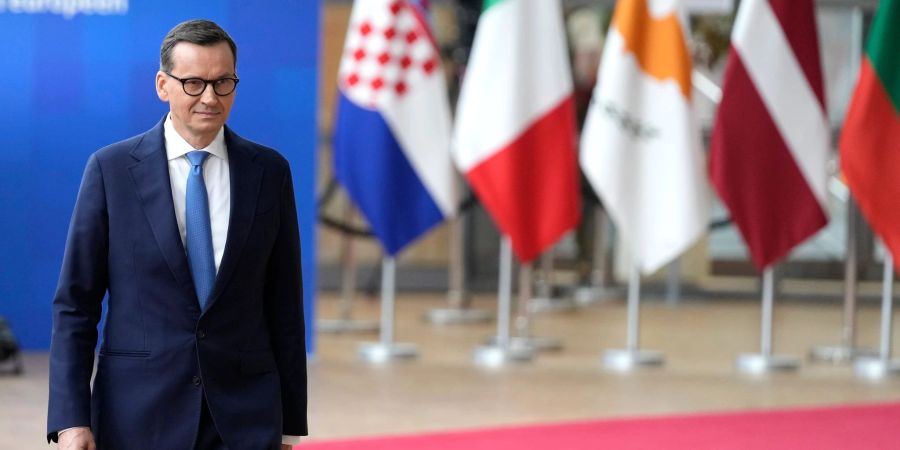 Polens Ministerpräsident Mateusz Morawiecki bei seiner Ankunft in Brüssel.