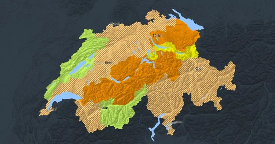 Die Gewitter drohen vor allem in der Zentral- und Ostschweiz stark auszufallen.