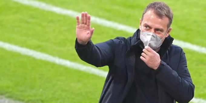 Heissester Kandidat auf den Bundestrainerposten: Noch-Bayern-Trainer Hansi Flick. Foto: Christof Stache/AFP Pool/dpa Heissester Kandidat auf den Bundestrainerposten: Noch-Bayern-Trainer Hansi Flick. Foto: Christof Stache/AFP Pool/dpa