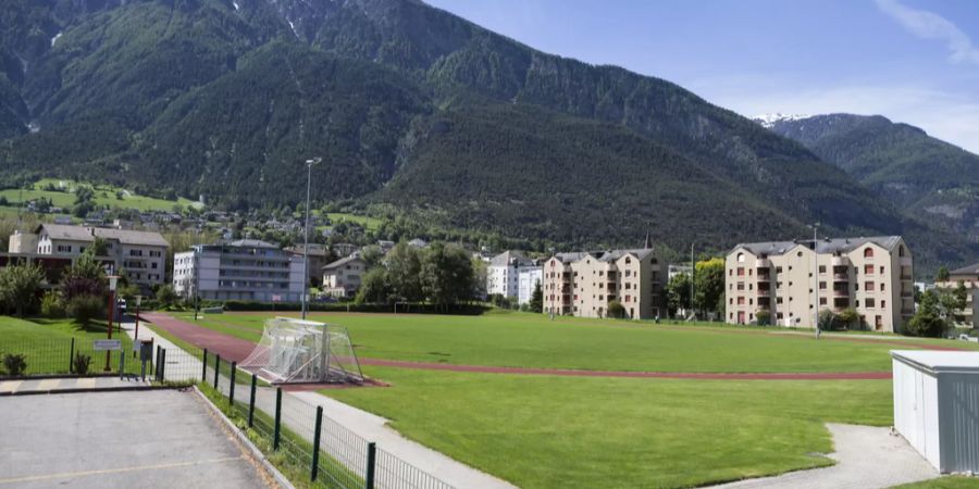 Der Sportplatz von Brig-Glis.