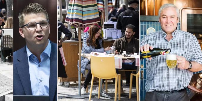 Bürgerliche Politiker können der «neuen» Maskenpflicht auf Restaurant-Terrassen gar nichts abgewinnen. Die Regel soll wieder abgeschafft werden. Maskenpflicht Terrasse Coronavirus
