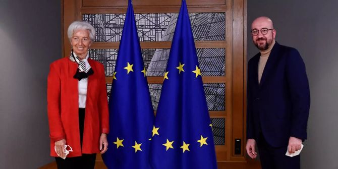 Treffen von EZB-Präsidentin Lagarde und EU-Ratspräsident Michel