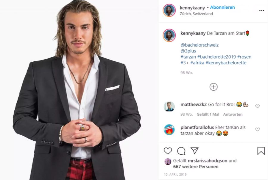 Kenny gewann damals die Bachelorette-Staffel und war mit Andrina zusammen.