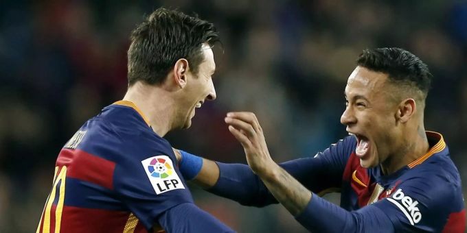 Werden die beiden mal wieder zusammenspielen? Lionel Messi (l) und Neymar. messi neymar cristiano ronaldo