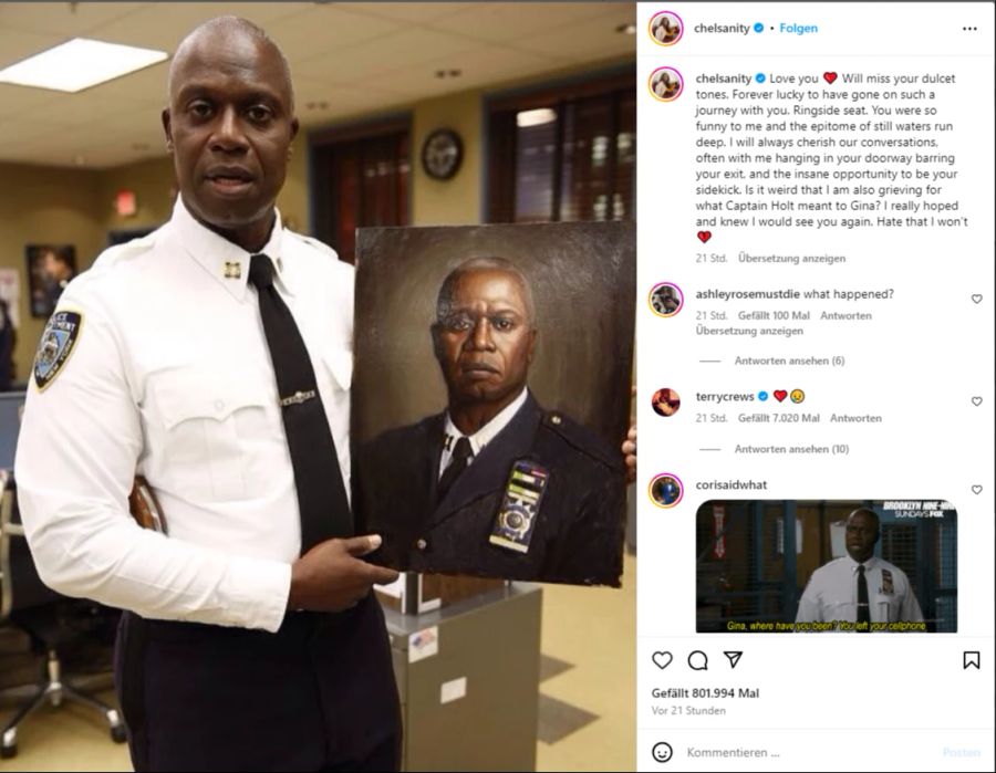 Die Stars von «Brooklyn Nine-Nine» trauern um Andre Braugher.