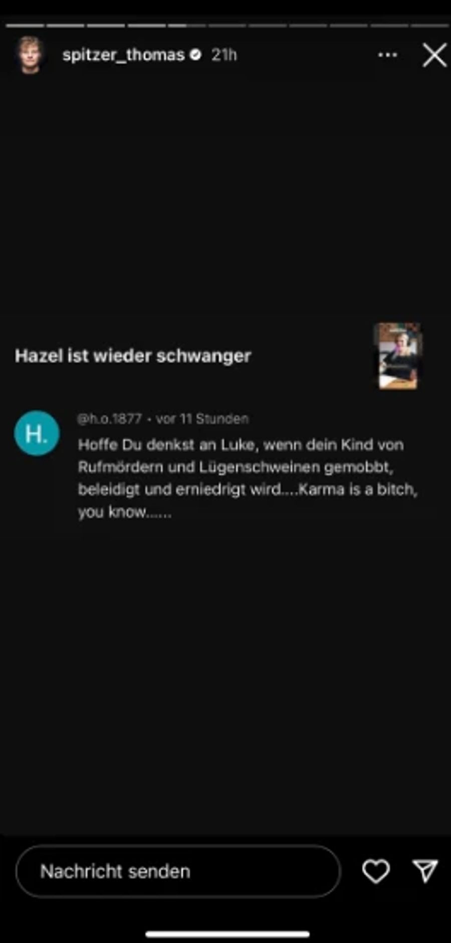 Die schwangere Hazel Brugger wird dort heftig attackiert.