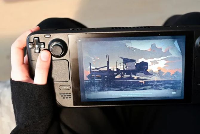 Steam Deck Schoss Hände