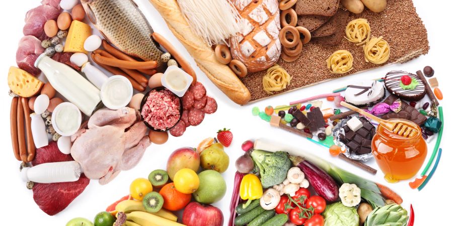 Eine ausgewogene Ernährung zeichnet sich durch eine Balance zwischen den drei Nährstoffen Proteinen, Kohlenhydraten und Fetten aus.