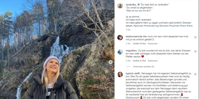 Sara Kulka trinkt seit vergangenem Jahr keinen Alkohol mehr. sara kulka